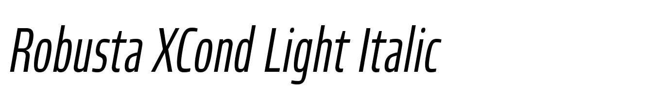 Robusta XCond Light Italic